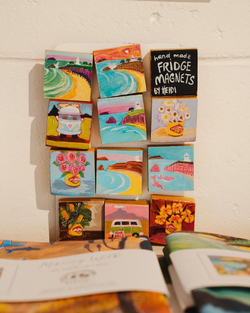 Handmade fridge magnets by local maker Heidi